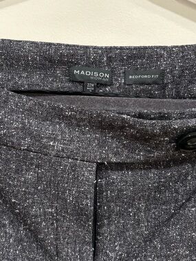 Madison Black Flecked Bedford Fit Trousers